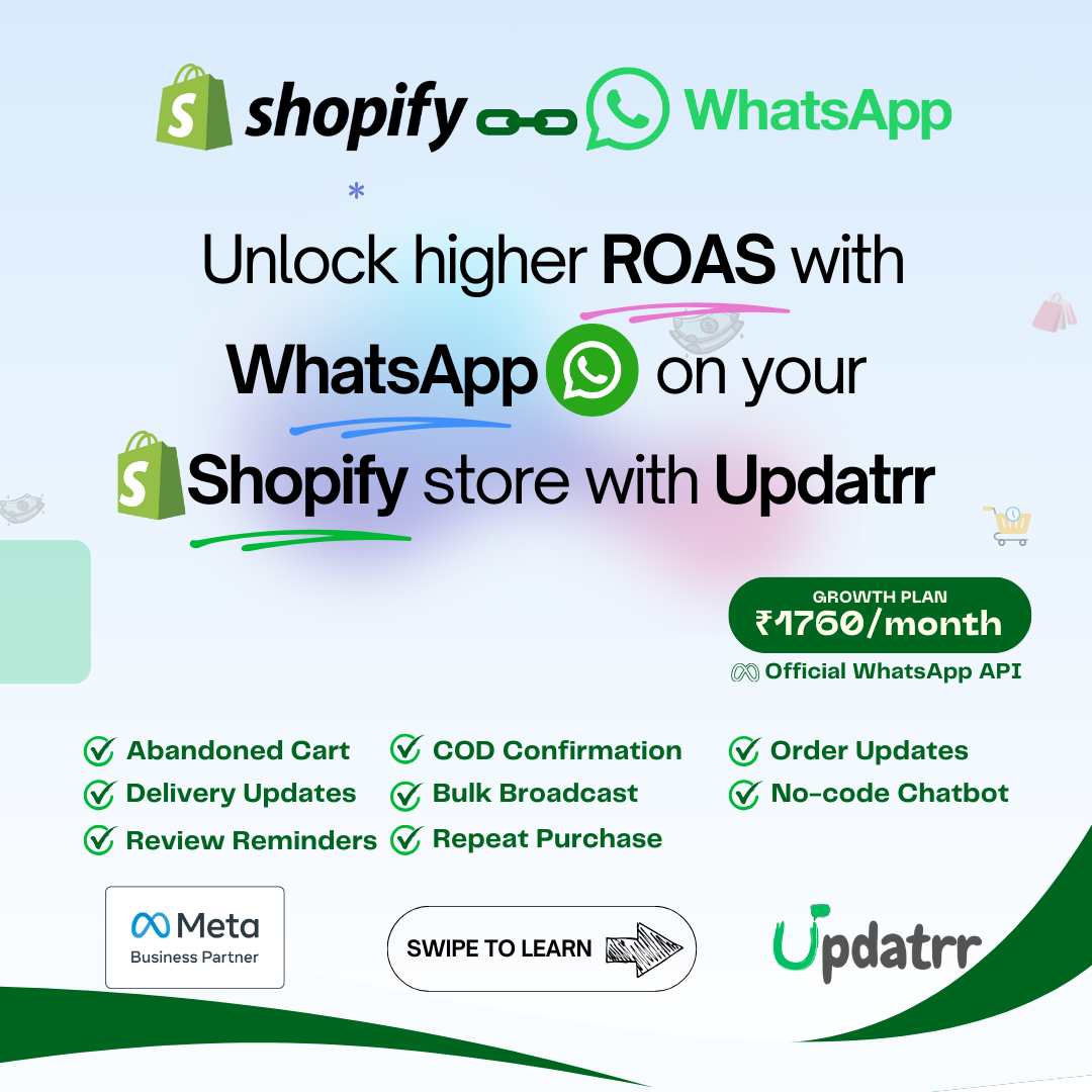 Updatrr Facebook ad: Recover lost sales with automated abandoned cart reminders