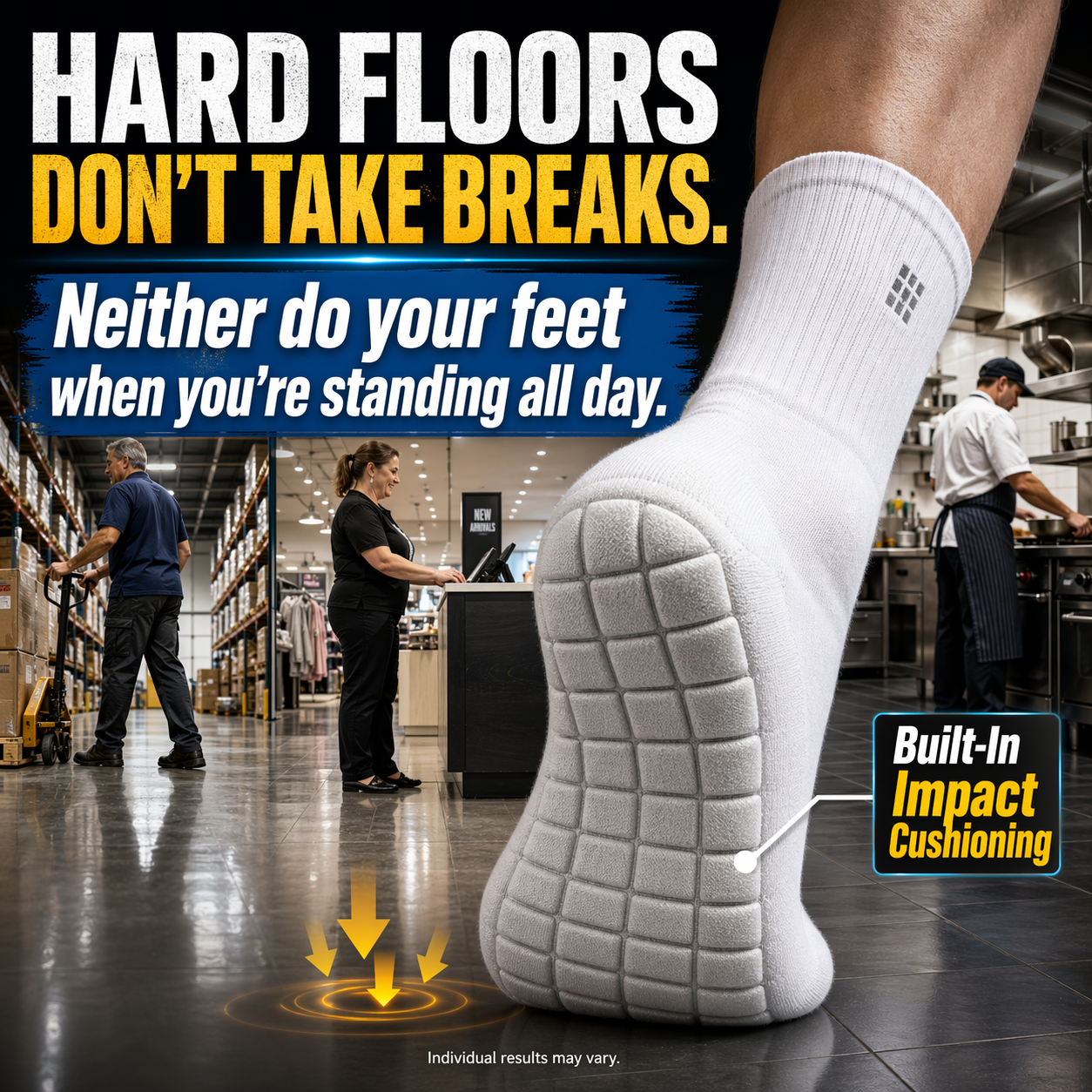 Kya Lively M.D. Facebook ad: Shock-absorbing-socks/special-deal