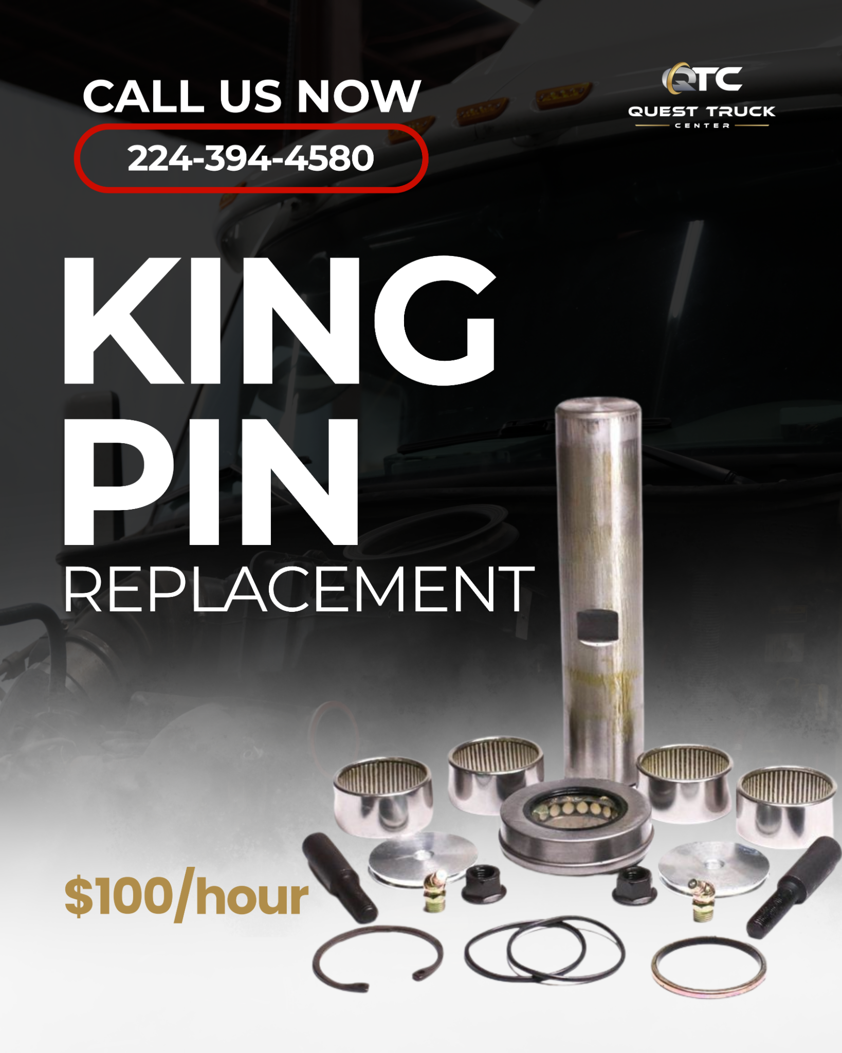 Quest Truck Center - Maintenance & Repair Facebook ad: Truck & trailer repair shop