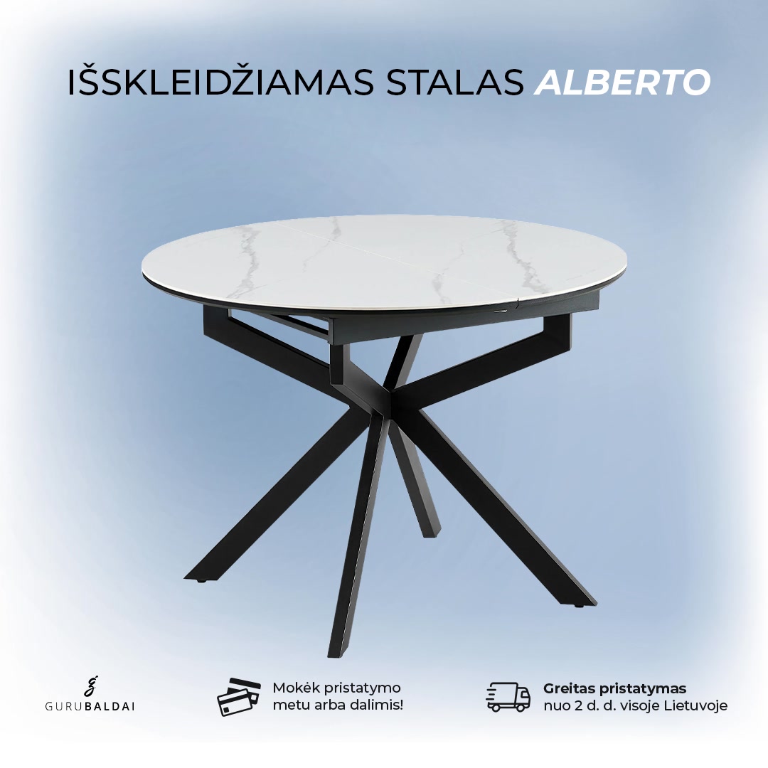 GuruBaldai.lt Facebook ad: 𝐒𝐭𝐚𝐥𝐚𝐬 𝐀𝐋𝐁𝐄𝐑𝐓𝐎, 29𝟗 €