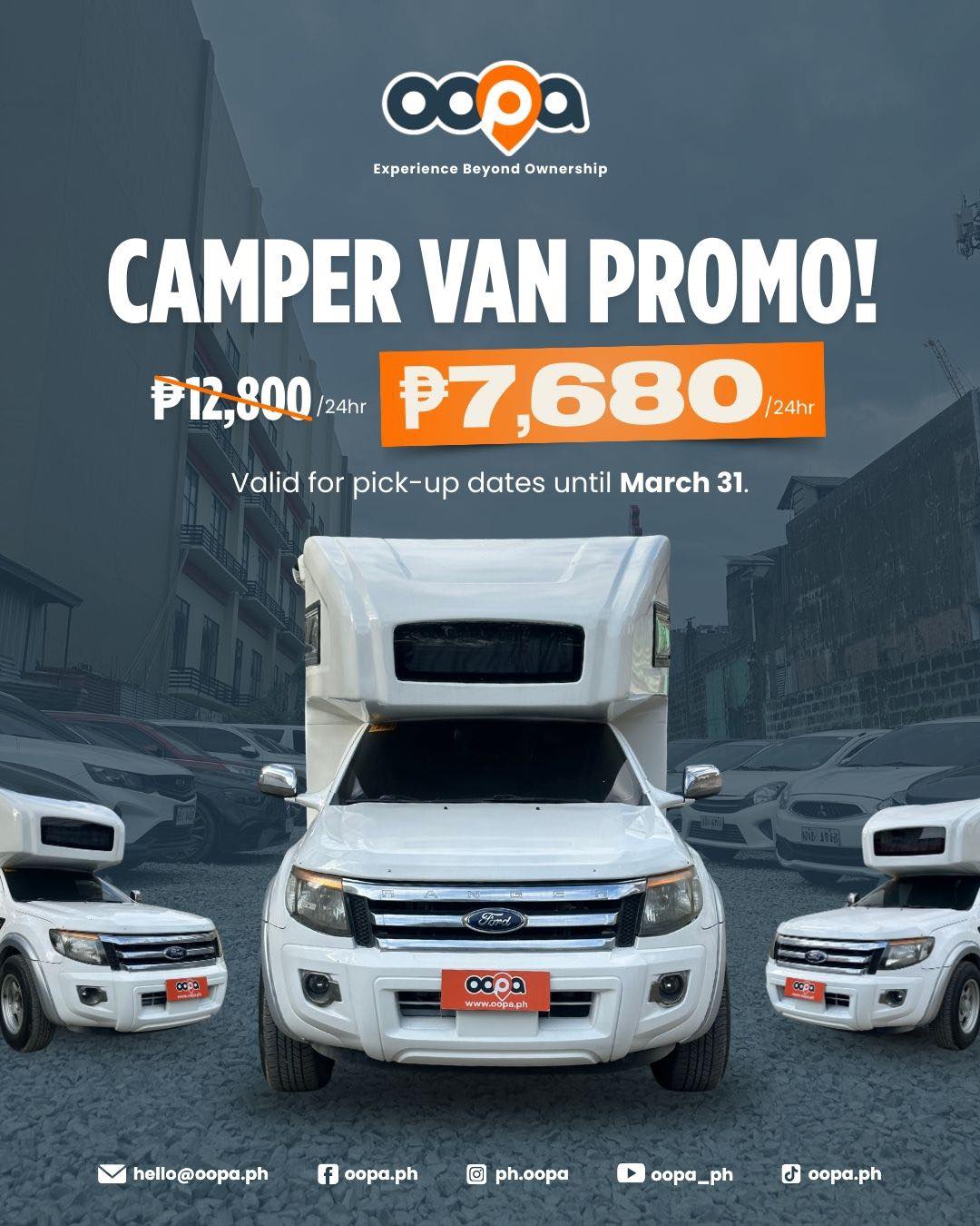 OOPA self drive car rentals Facebook ad