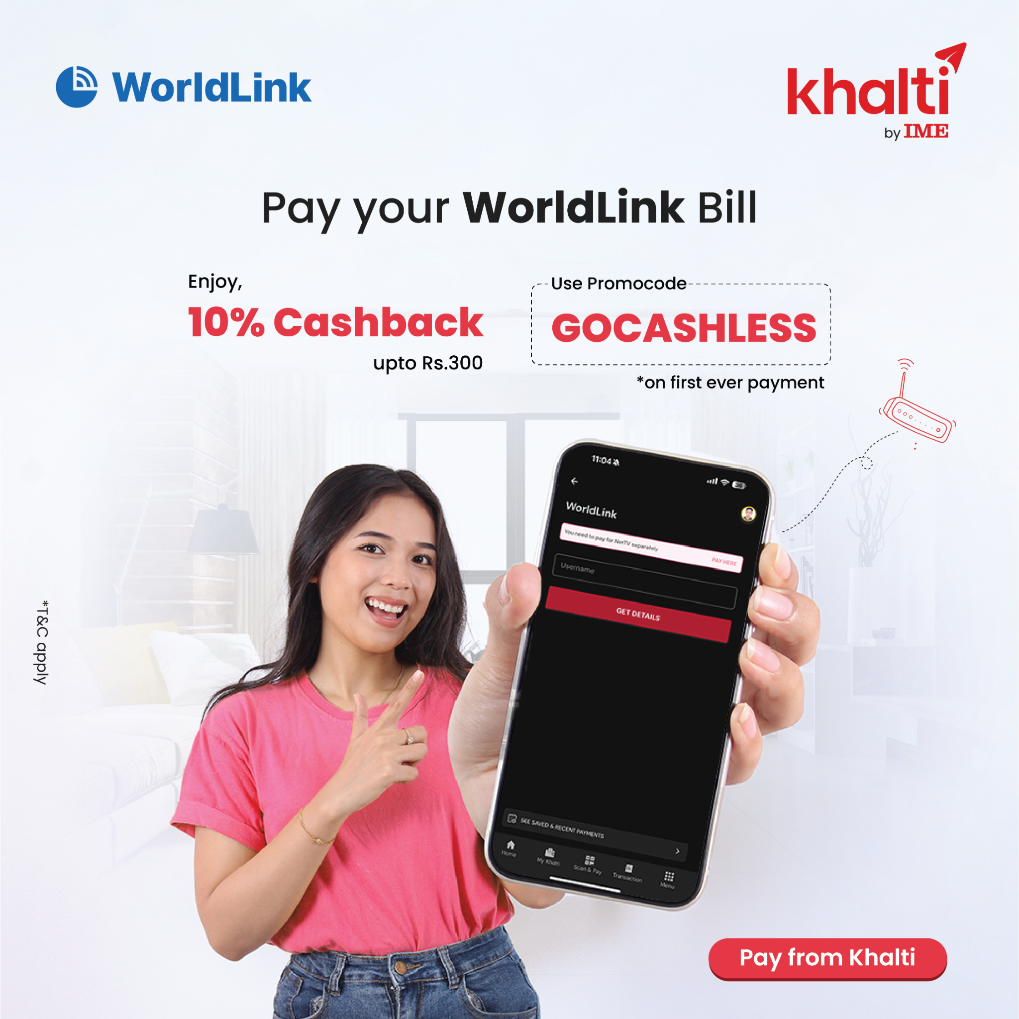 Khalti Facebook ad: Start your first payment with a win