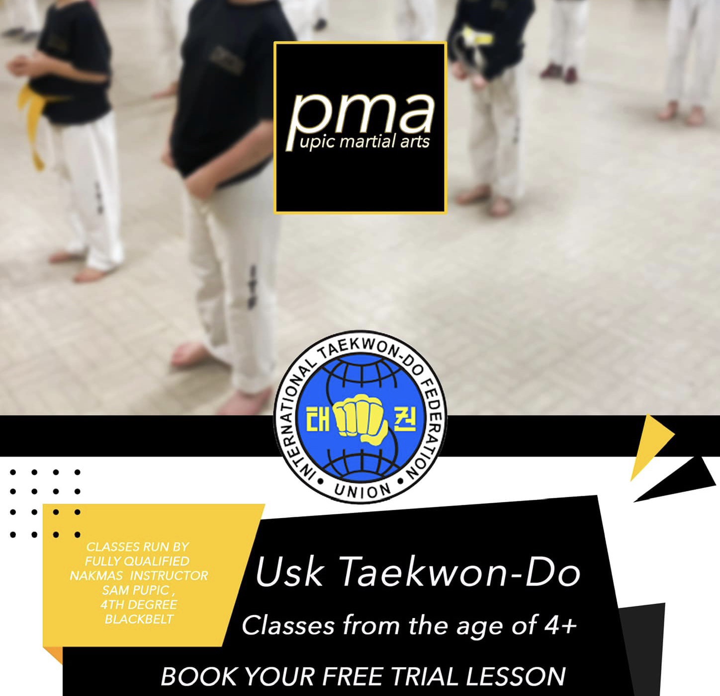 Pupic Martial Arts Facebook ad: Chat in Messenger
