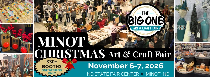 The Big One Art & Craft Fair Facebook ad: 51st Annual Minot Christmas BIG ONE Art & Craft Fair