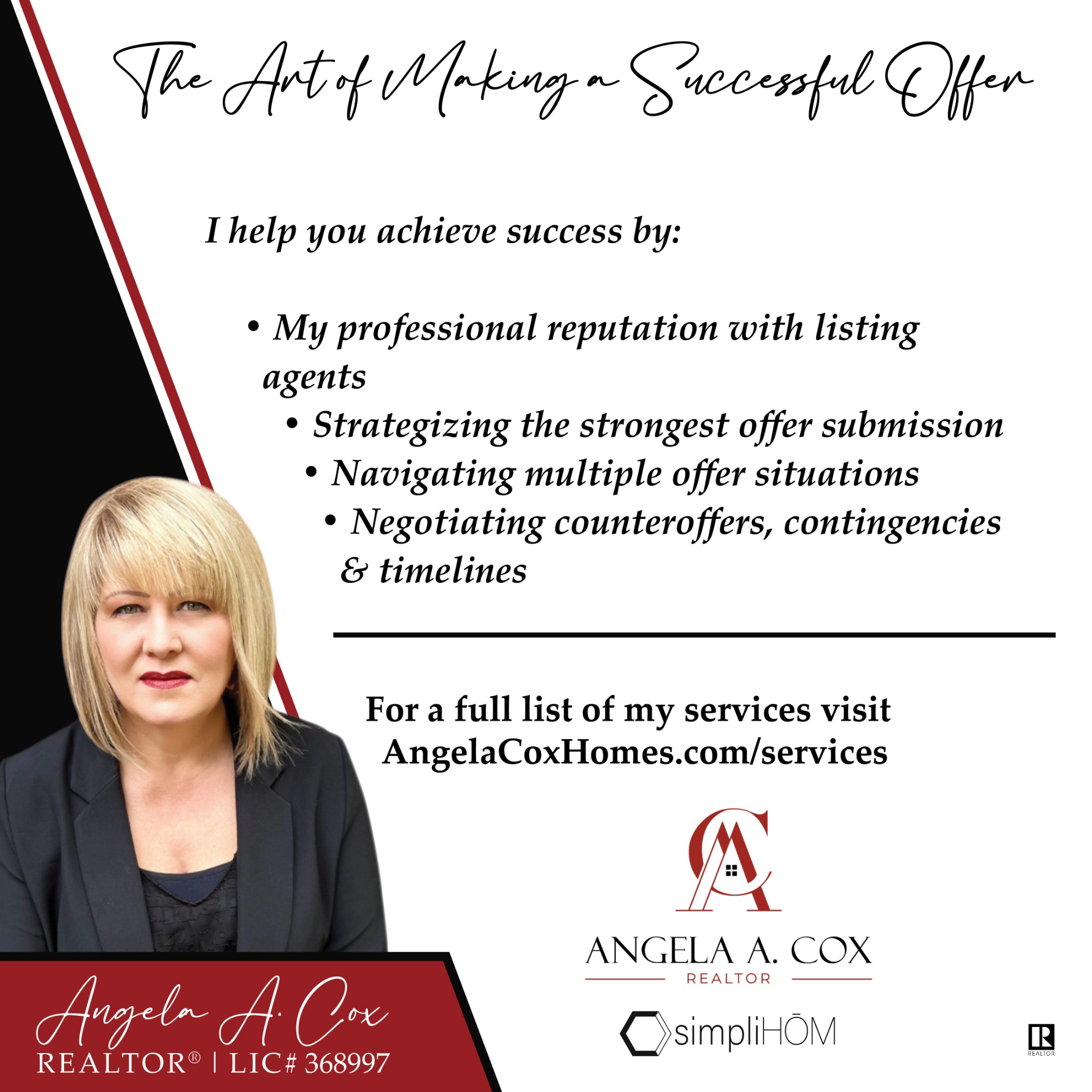 Angela A. Cox - Realtor Facebook ad: Message or Call (615) 624-3641