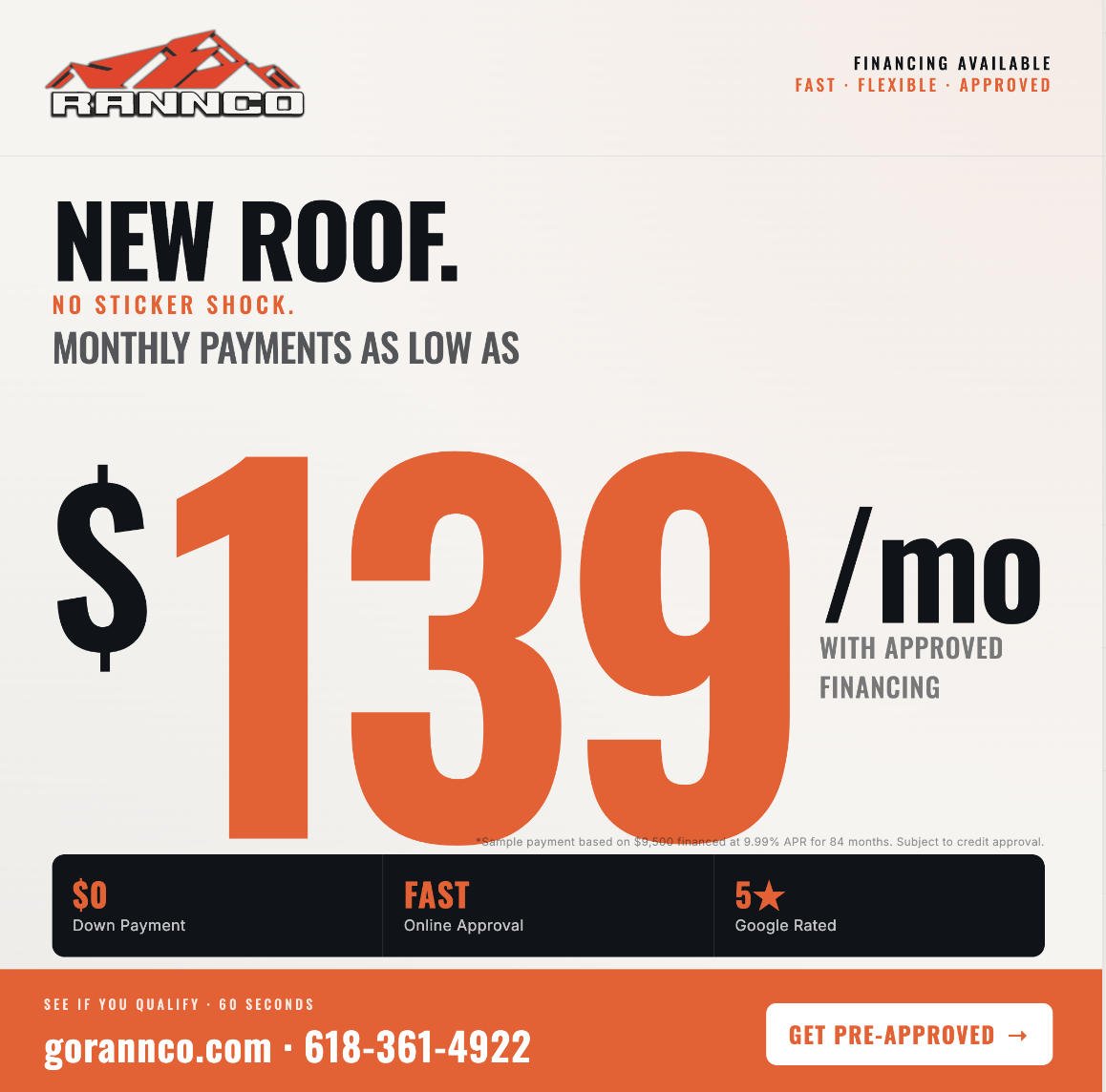 Rannco Roofing Facebook ad