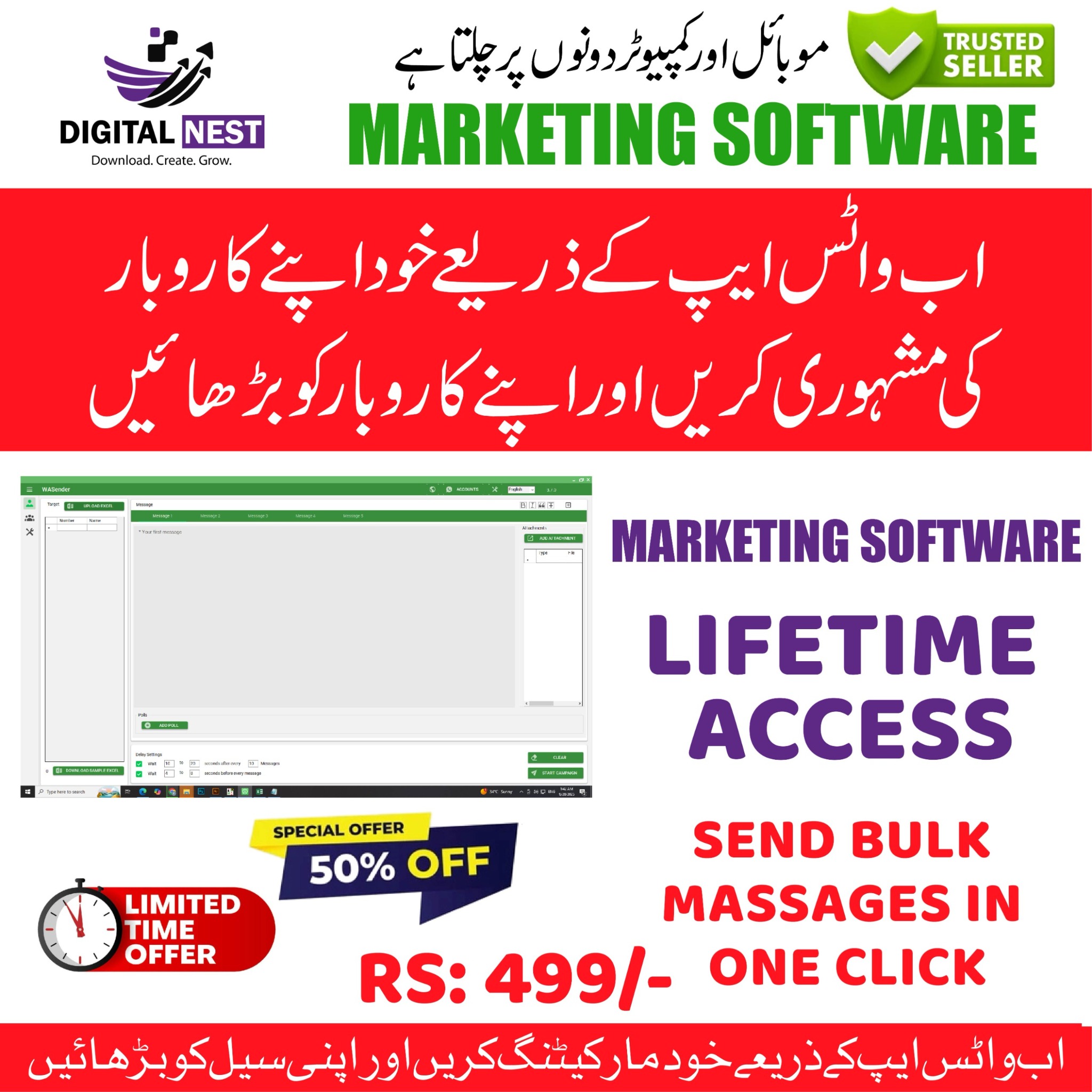 Digital Nest Facebook ad: Chat with us