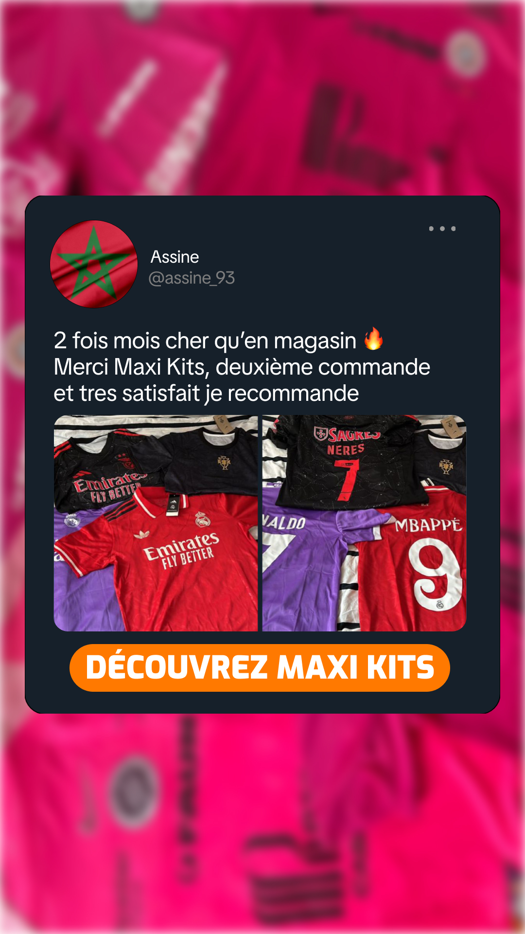 maxikits.com Facebook ad: Arrête de payer le prix fort.