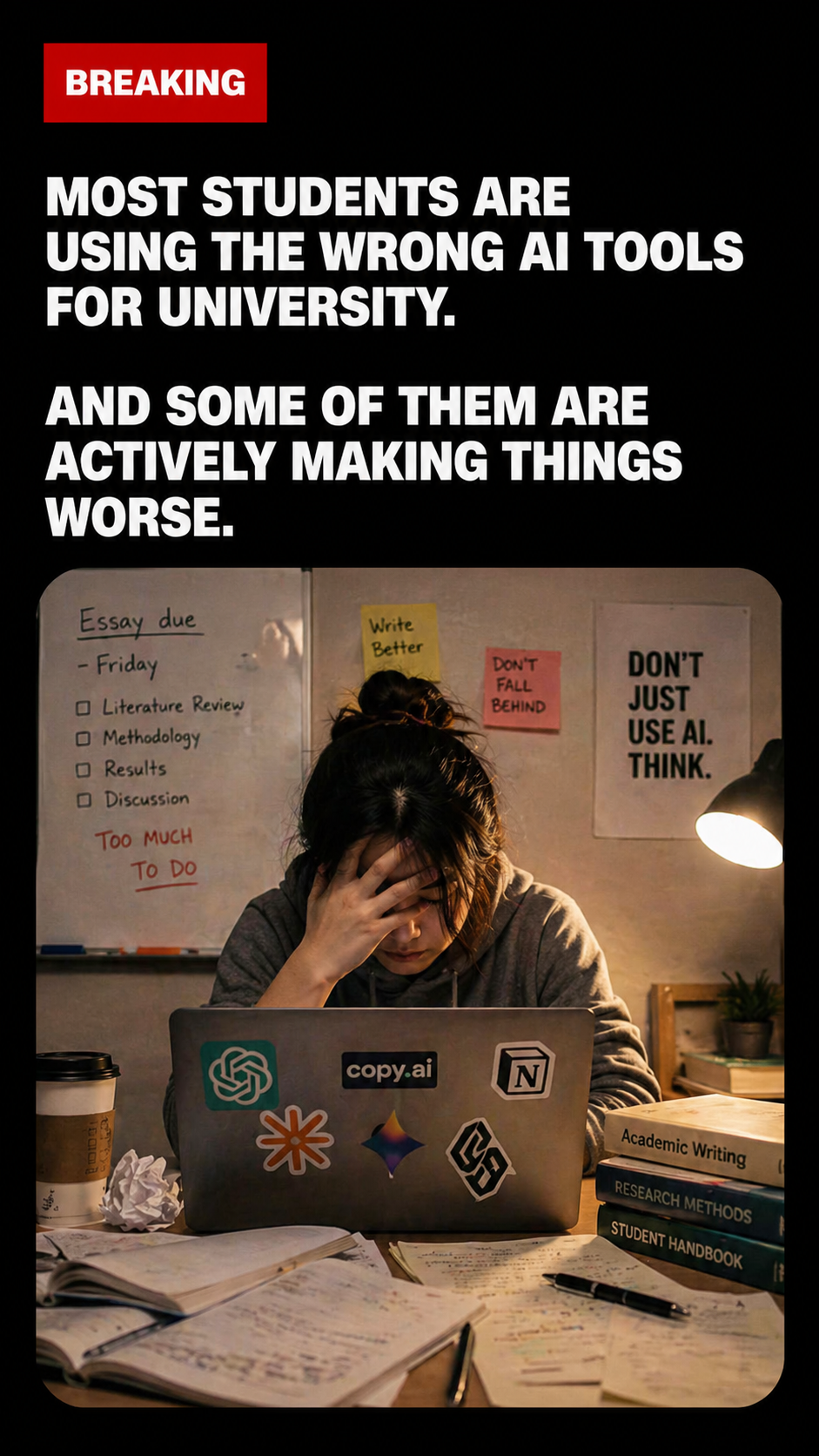 Writeless AI Facebook ad