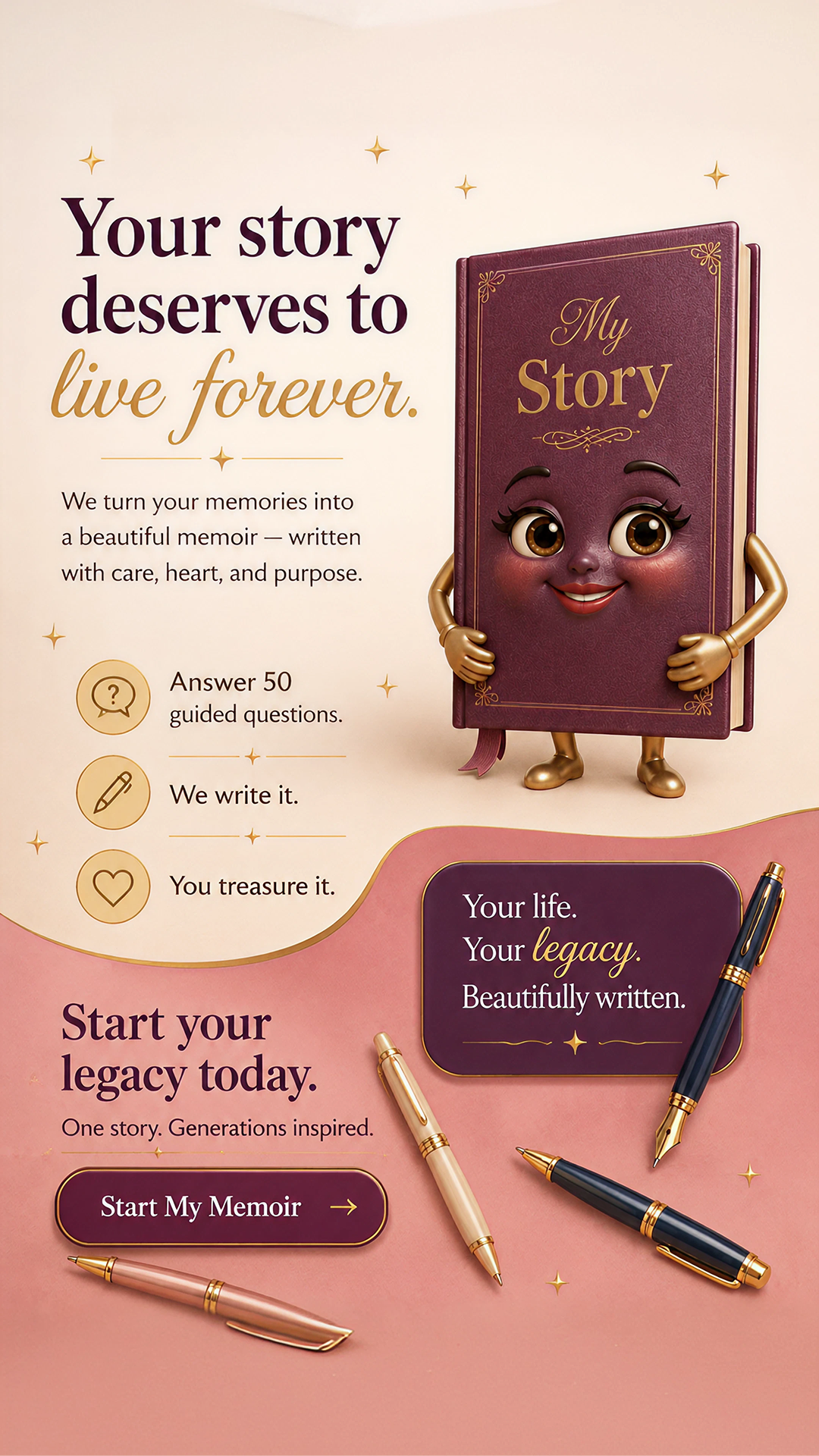 Memowrite Facebook ad
