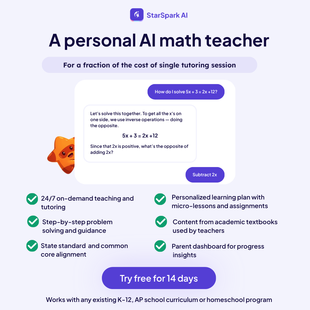 StarSpark.AI Facebook ad: Your Child's Personal AI Teacher