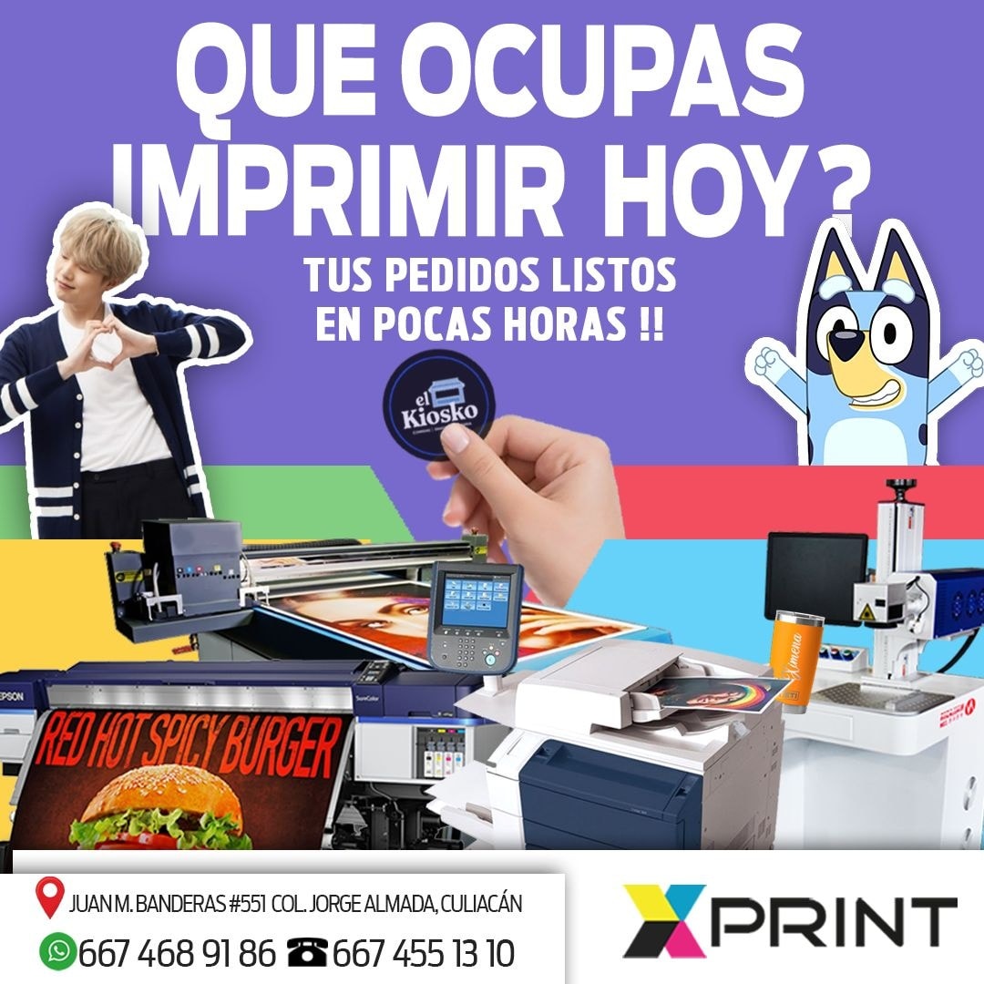 X Print Facebook ad: TUS IMPRESIONES LISTAS EN POCAS HORAS.