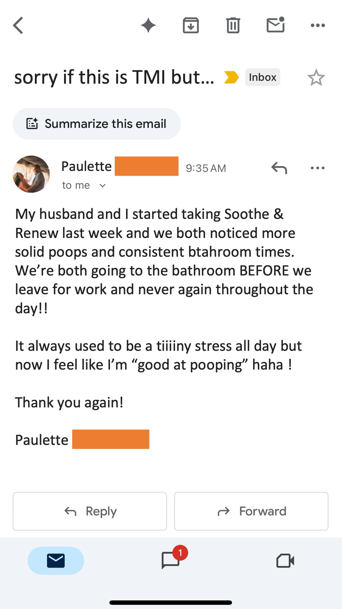 Soothe Naturals Facebook ad