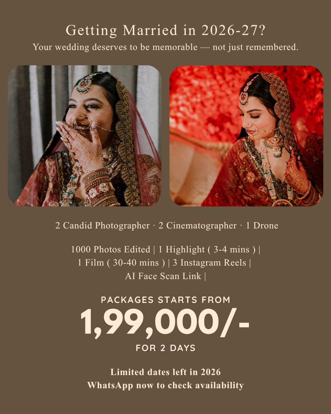Bhraman Tales Facebook ad: Getting married in 2026-27?