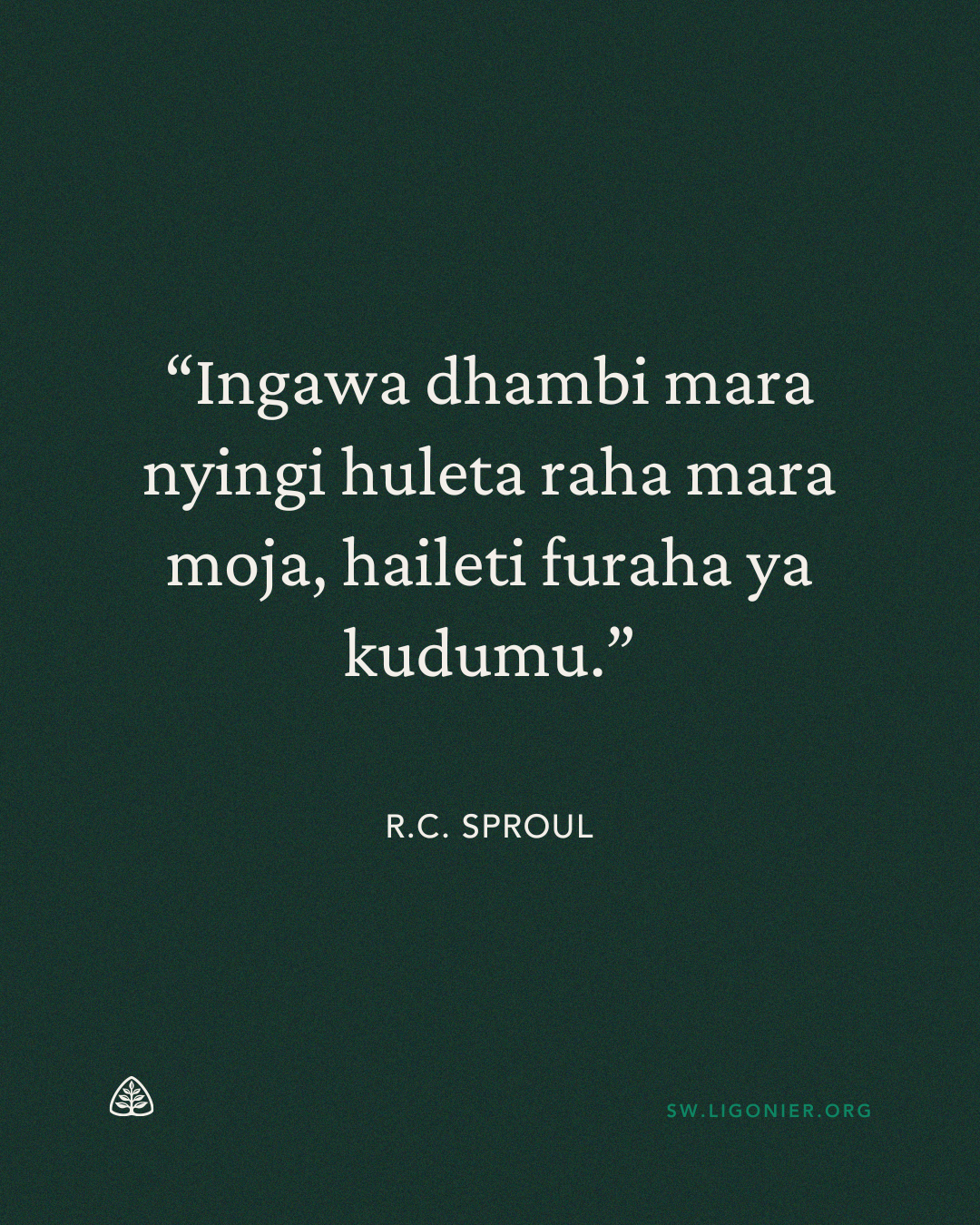 Huduma za Ligonier Facebook ad: Misheni, shauku, na dhumuni letu: kuwasaidia watu kukua…