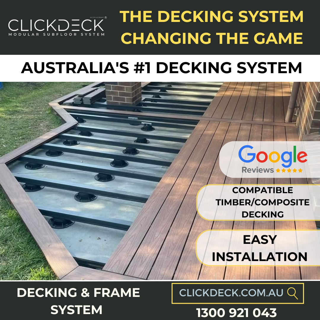 ClickDeck Facebook ad: CLICKDECK Decking System