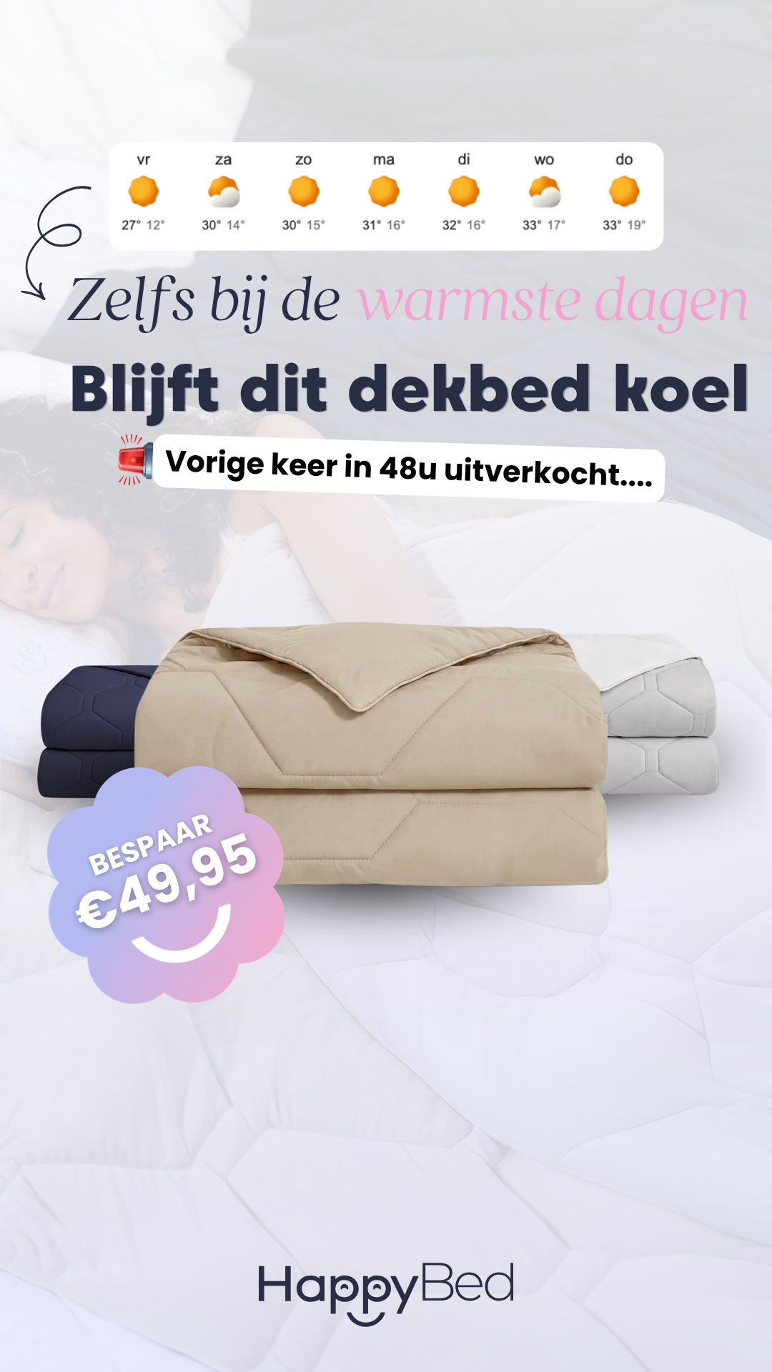 HappyBed Facebook ad