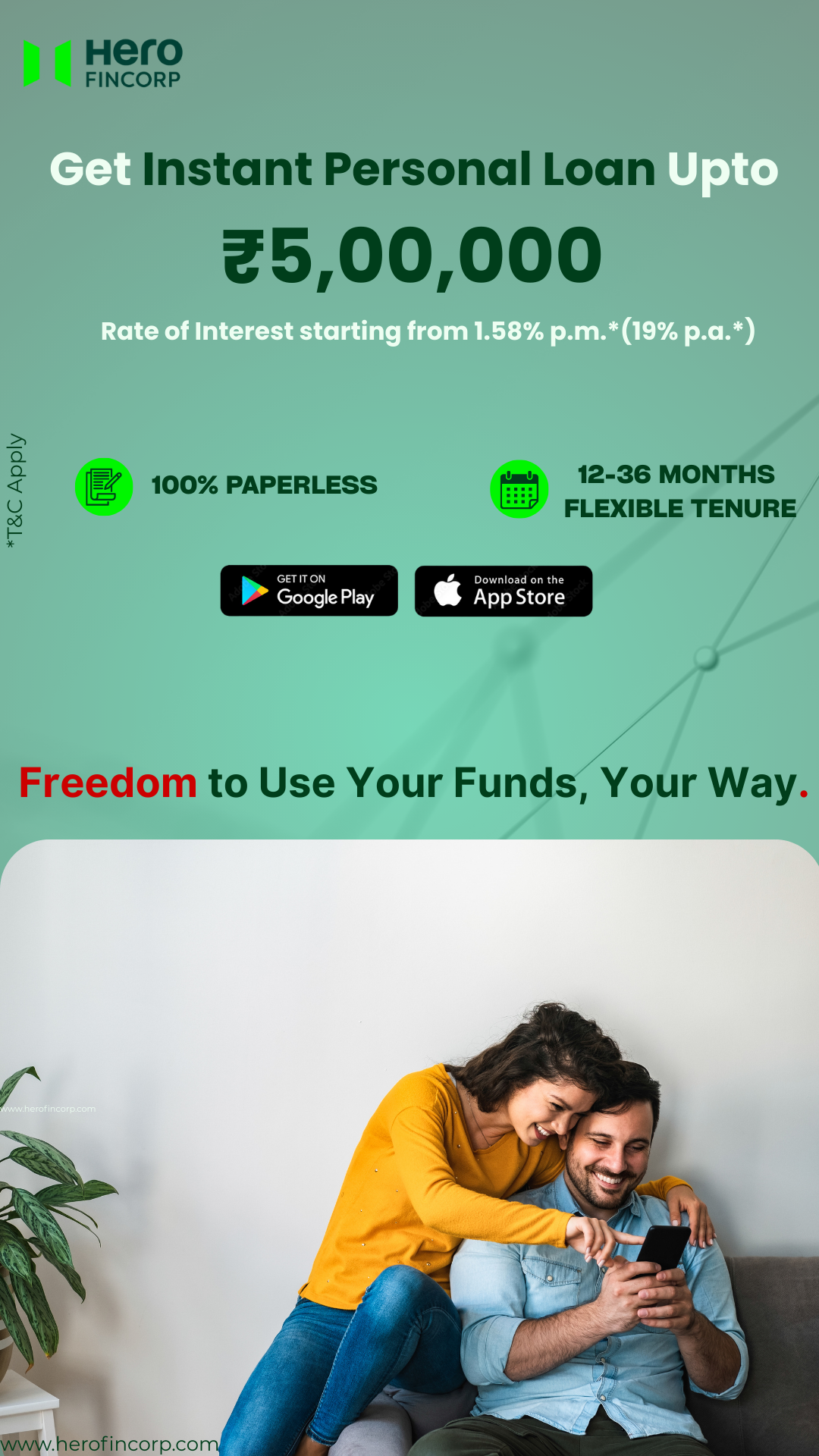 Hero FinCorp Facebook ad