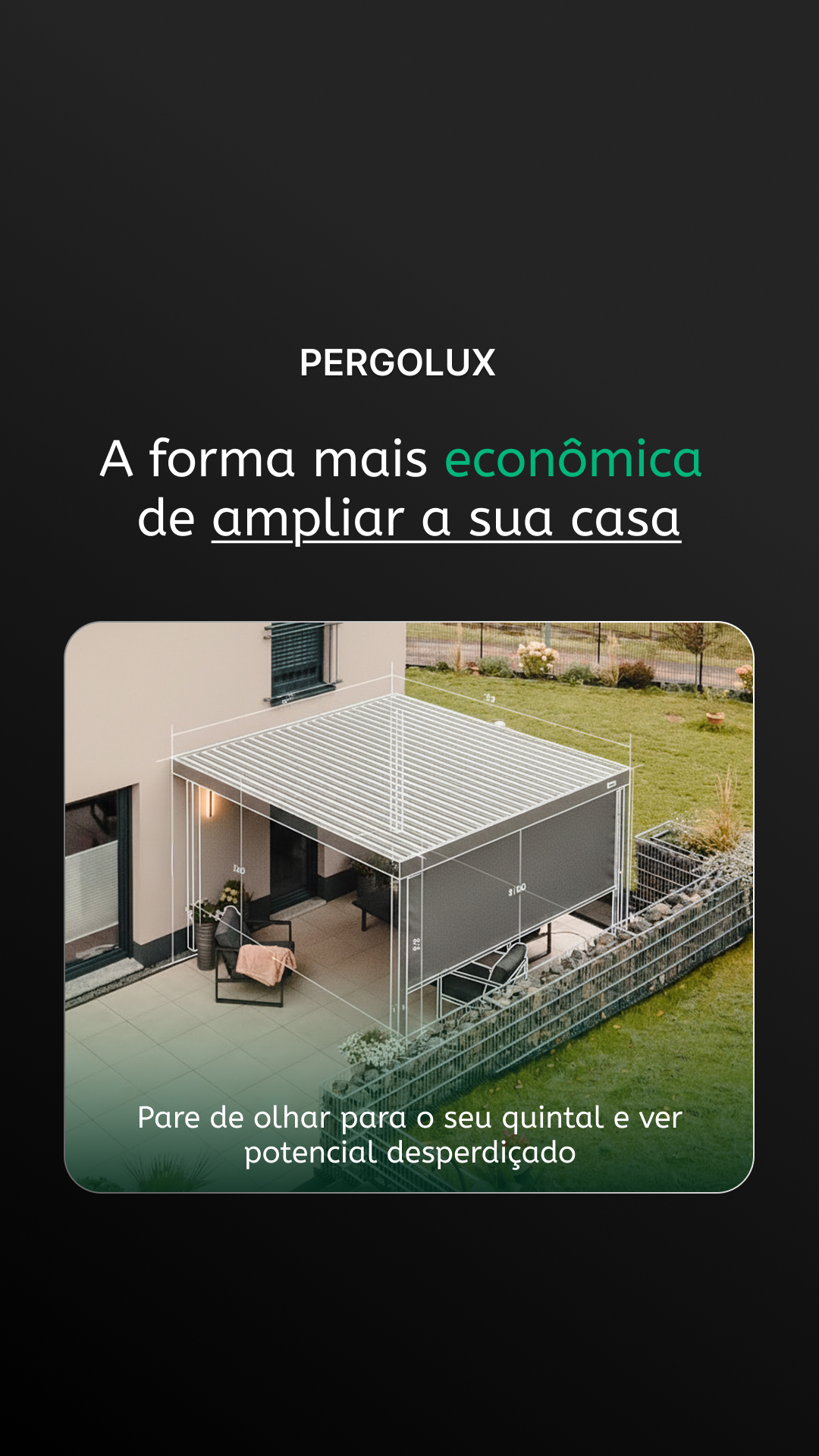 pergolux.com.br Facebook ad from Jun 10, 2026