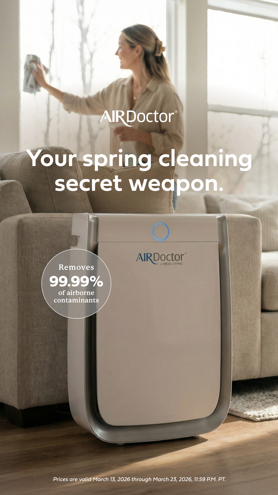 AirDoctor Pro Facebook ad from Mar 15, 2026