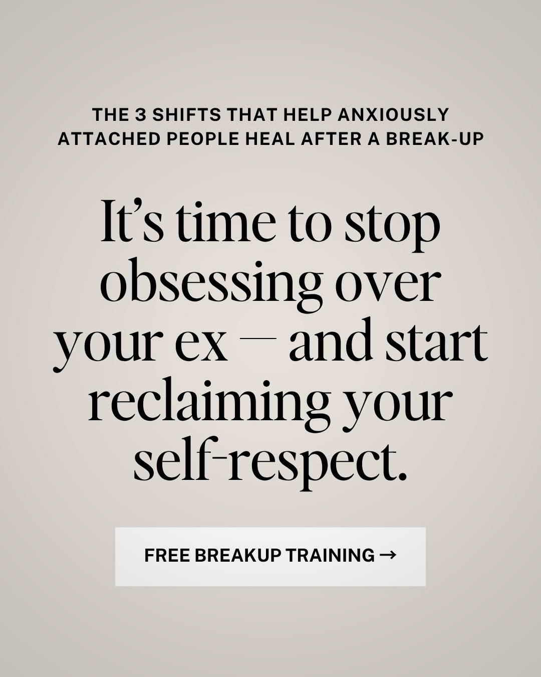Stephanie Rigg Facebook ad: Free Training: The 3 Shifts That Help Anxiously Attached…