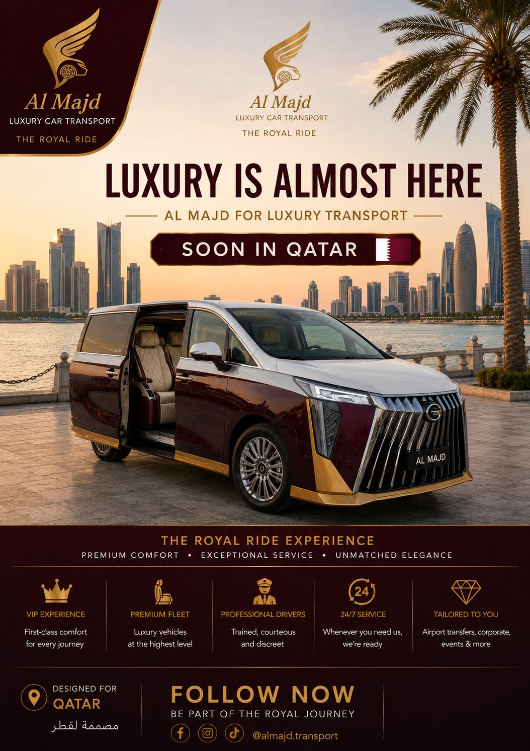Al Majd Luxury Car Transport Facebook ad