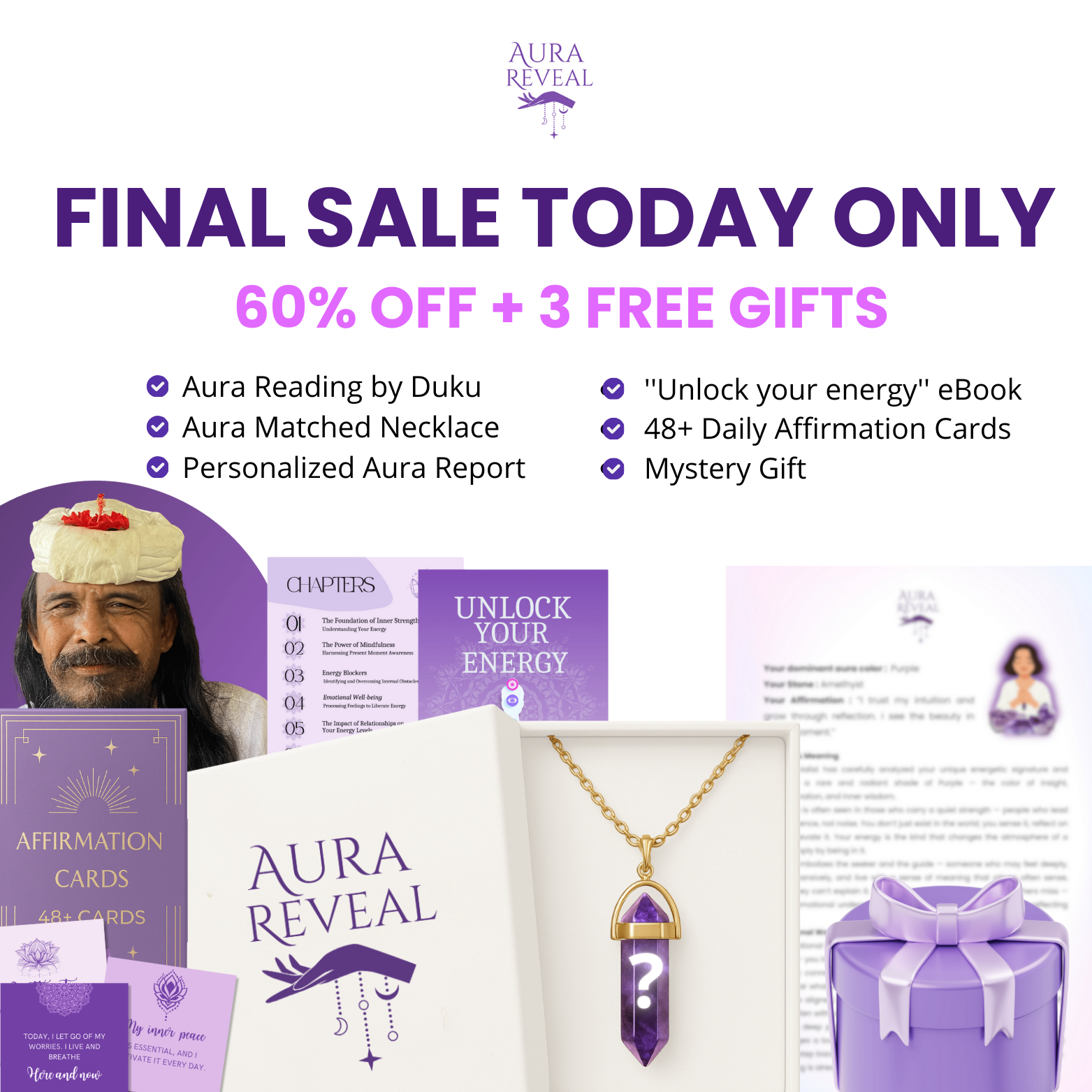 AuraReveal Facebook ad: Now 60% OFF Today Only!