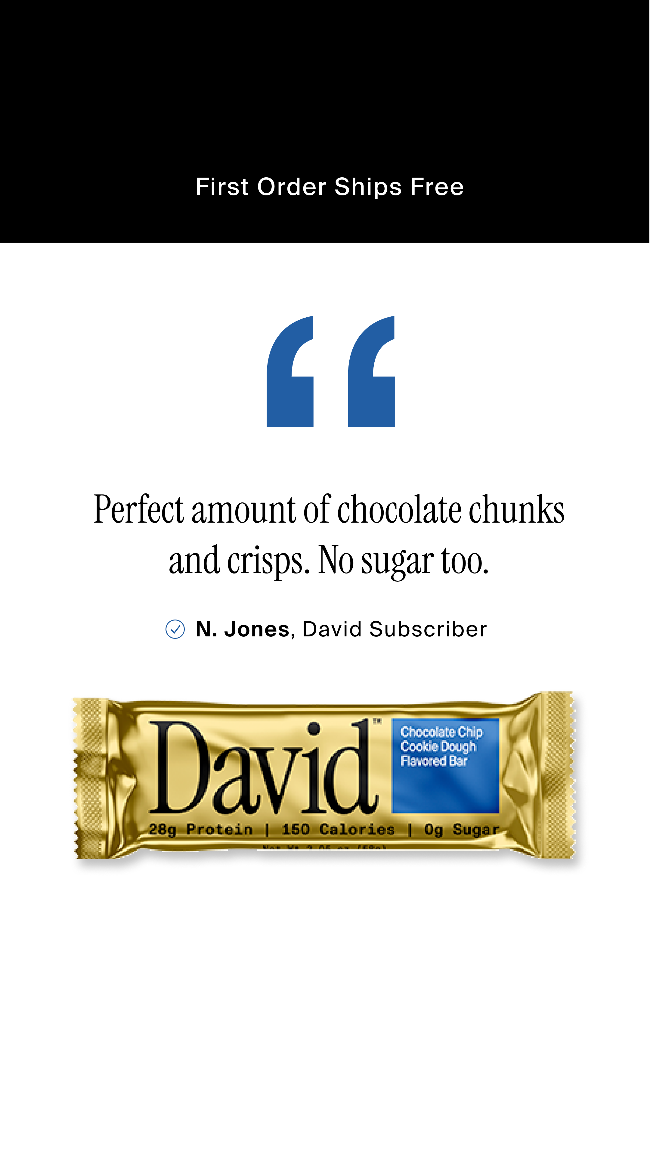 David Protein Facebook ad