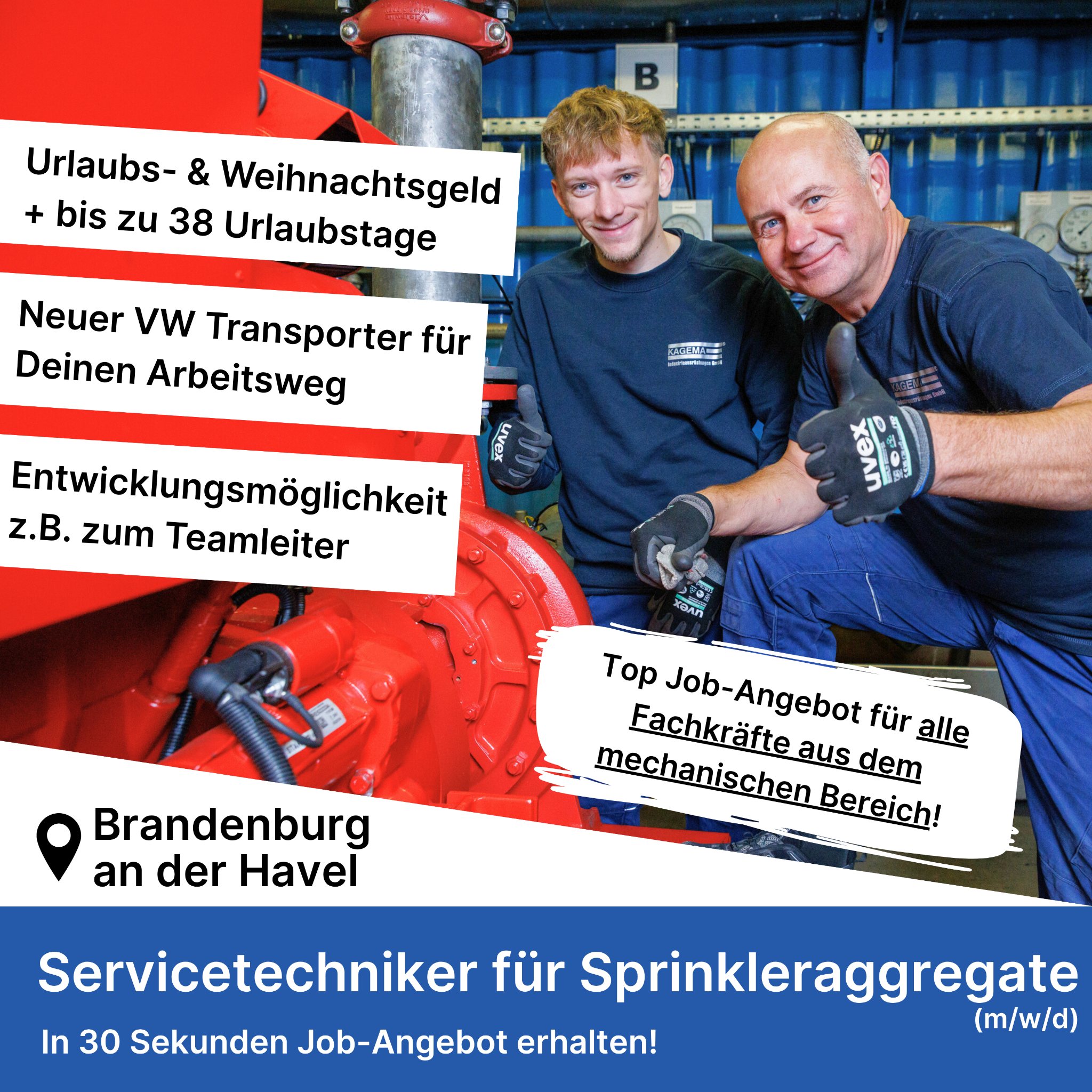 Candidate Flow Jobs: Servicetechniker Facebook ad: Du möchtest ein unwiderstehliches Job-Angebot?