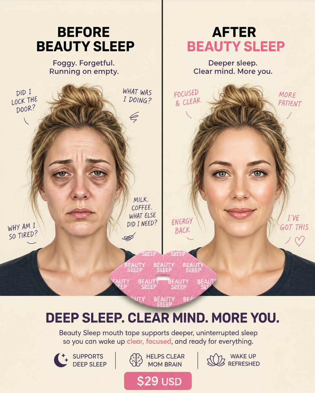 Beauty Sleep Facebook ad