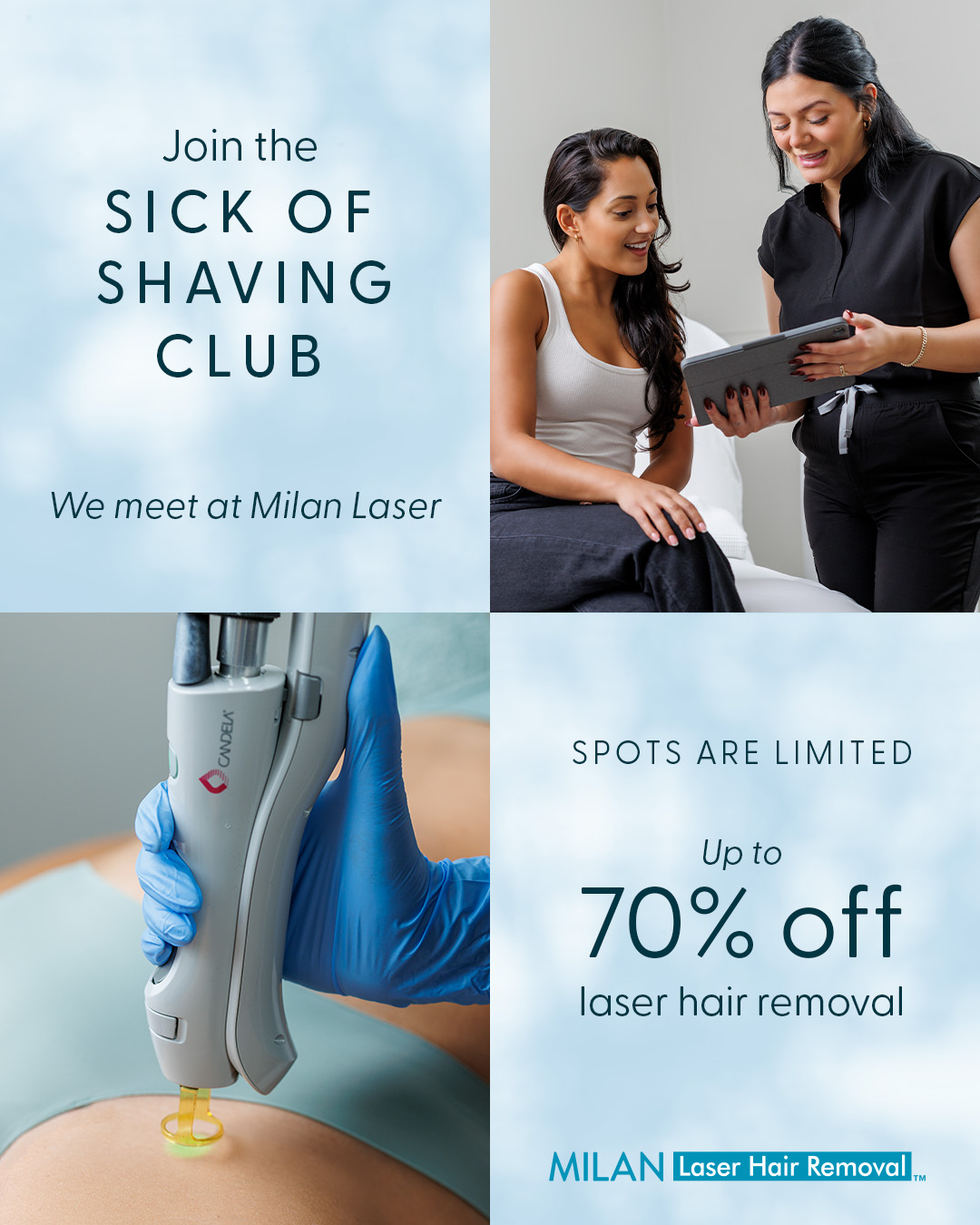 Milan Laser Hair Removal Facebook ad
