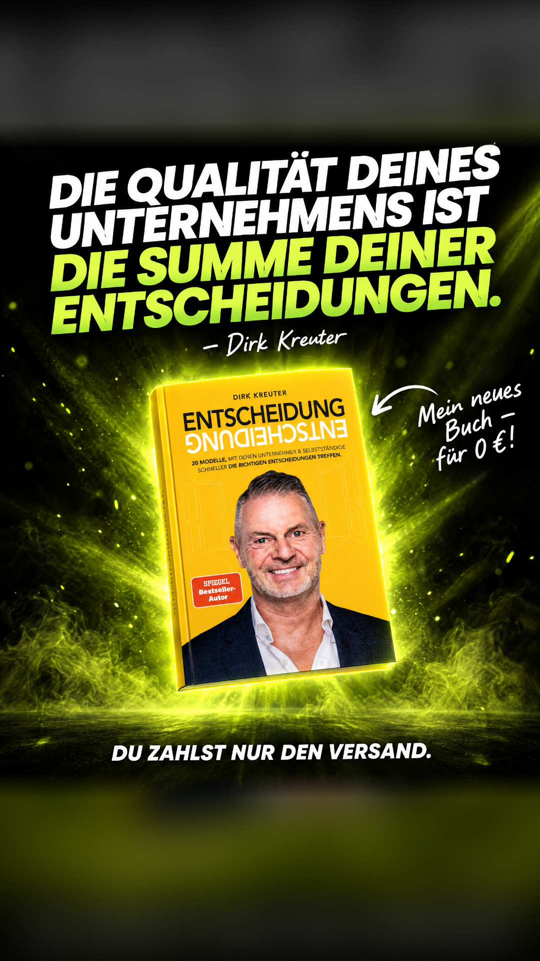 Dirk Kreuter Facebook ad: Brandneu, Entscheidung: Entscheidung