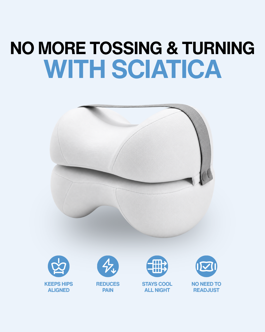 Evorola Facebook ad: 8 Hours Sleep. No Sciatica.