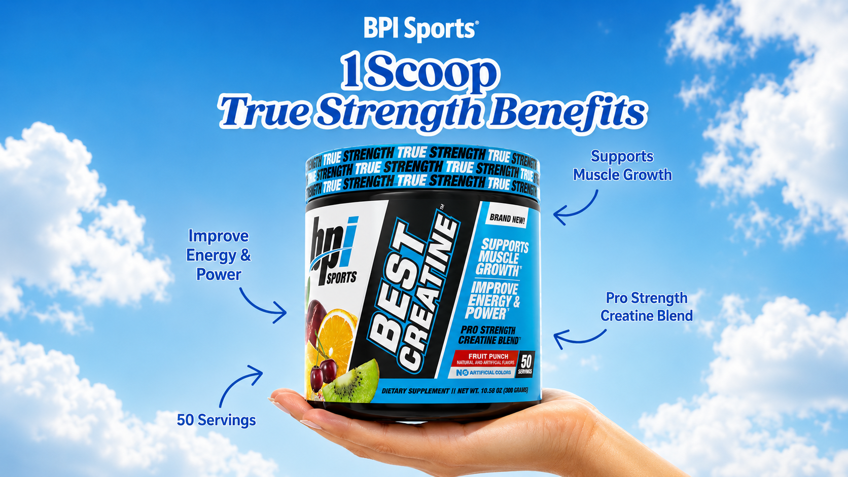 BPI Sports Facebook ad: Best Creatine, 20% Off