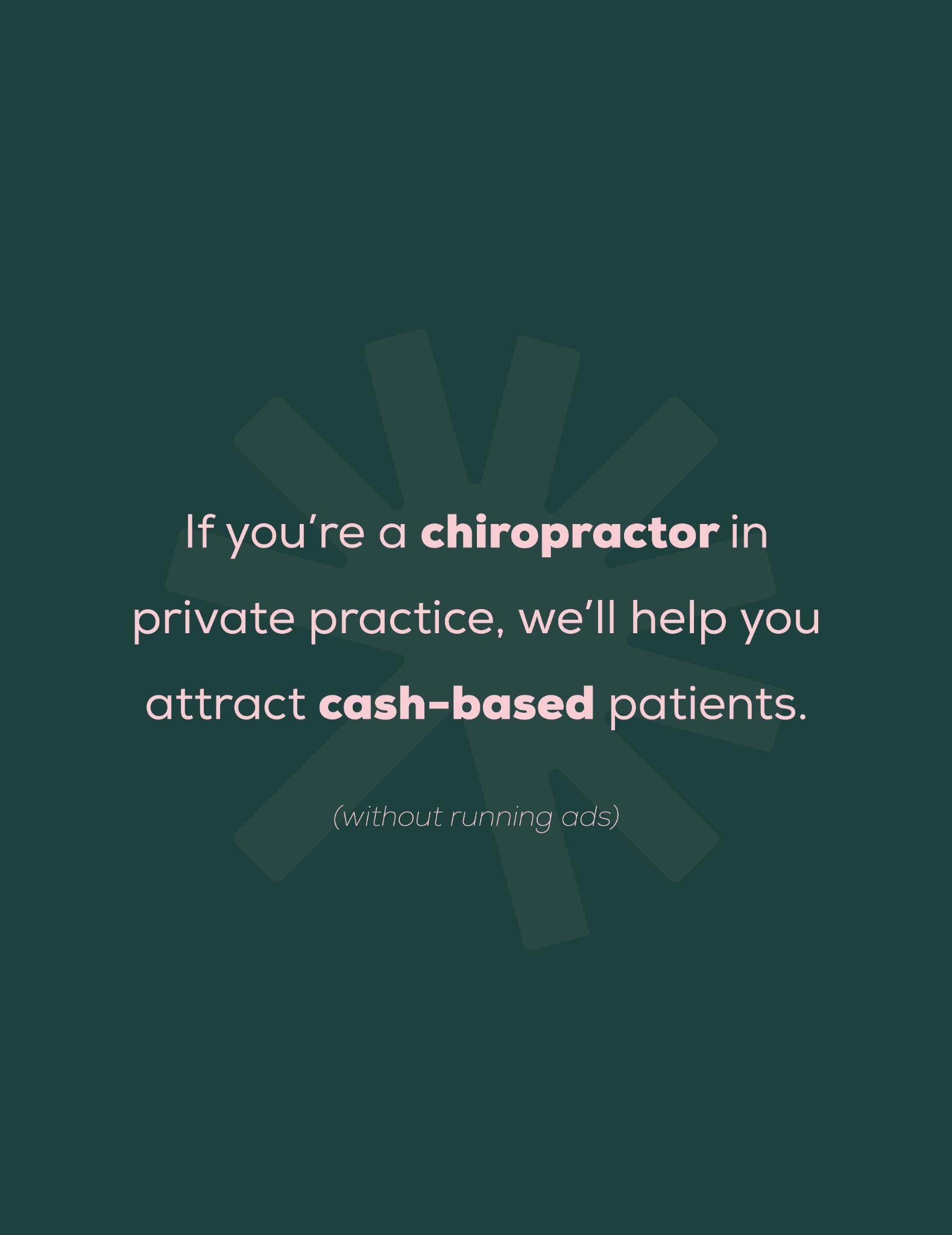 Everbooked Chiro Facebook ad: Chiropractors in private practice