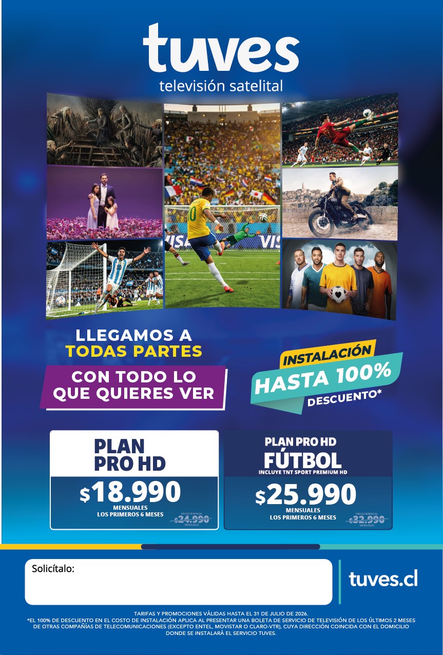 TV Satelital TuVes HD Temuco Agente Autorizado Facebook ad: 𝐄𝐒𝐓𝐀𝐌𝐎𝐒 𝐄𝐍 𝐓𝐔 𝐂𝐎𝐌𝐔𝐍𝐀
