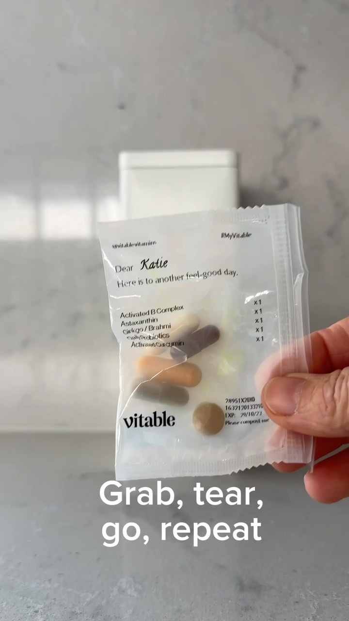 Vitable Facebook ad: Daily supplements the easy way, the ASMR edit.
