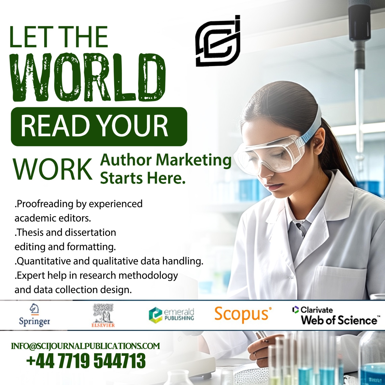 SCI Journal Publications Facebook ad: Publish Fast in Indexed Journals (Web of Science, SSCI, ISI