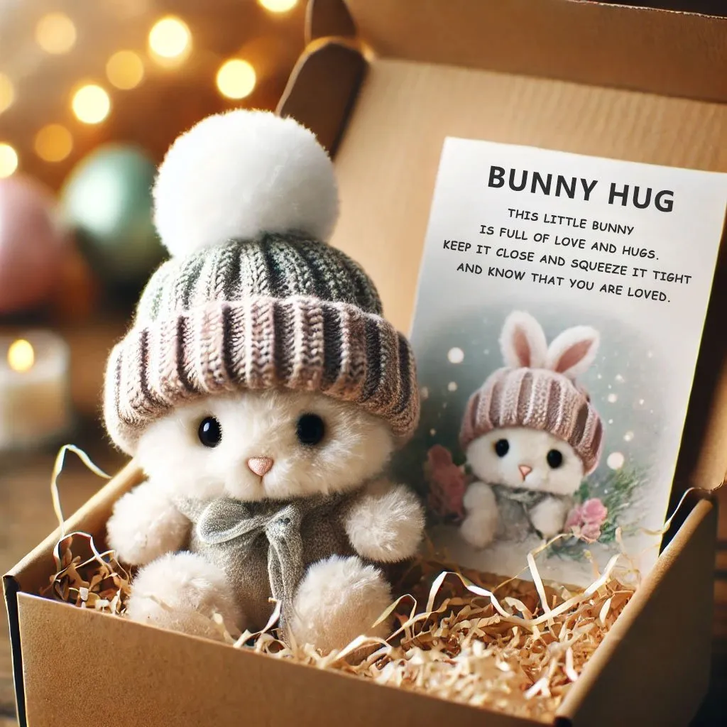Okhall Facebook ad: Mini Bunny Hug Cute Easter Gift