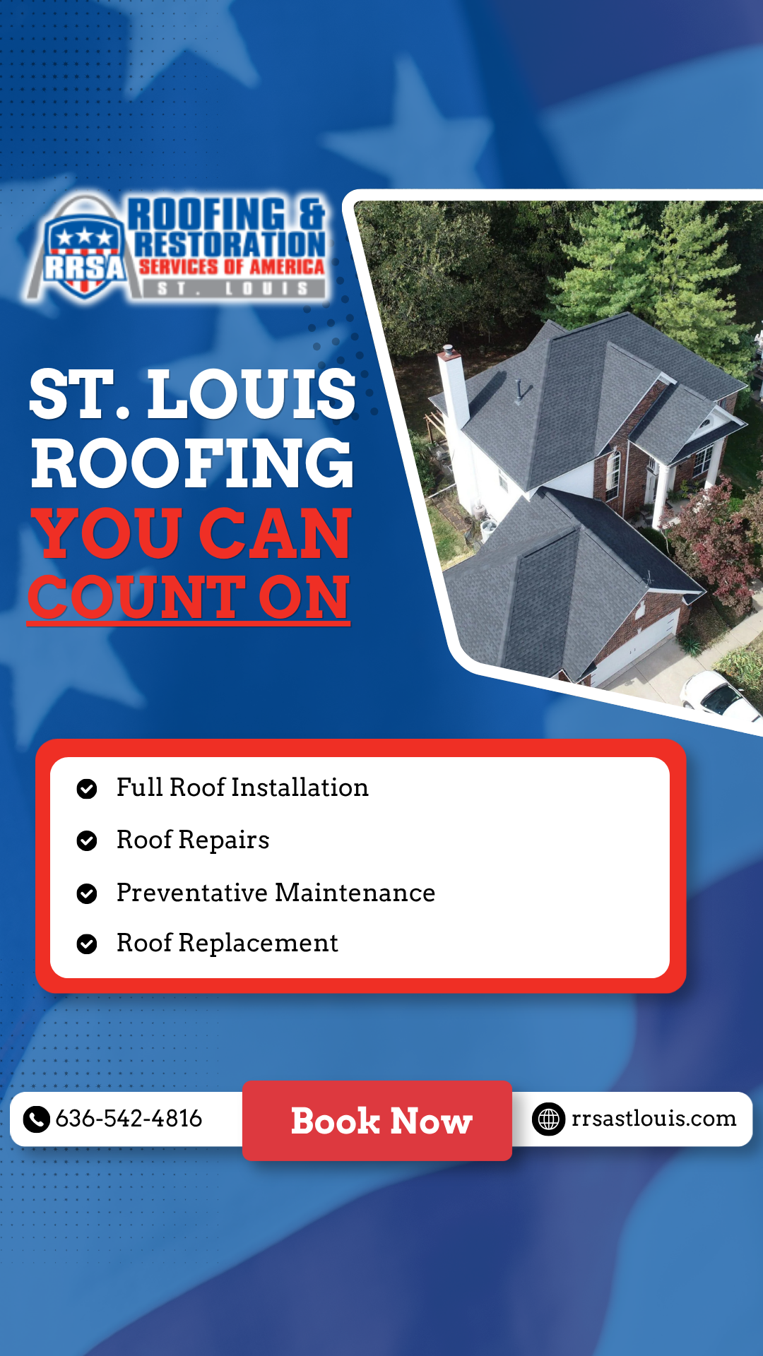 RRSA - Roofing & Restoration Services of America, St. Louis Facebook ad