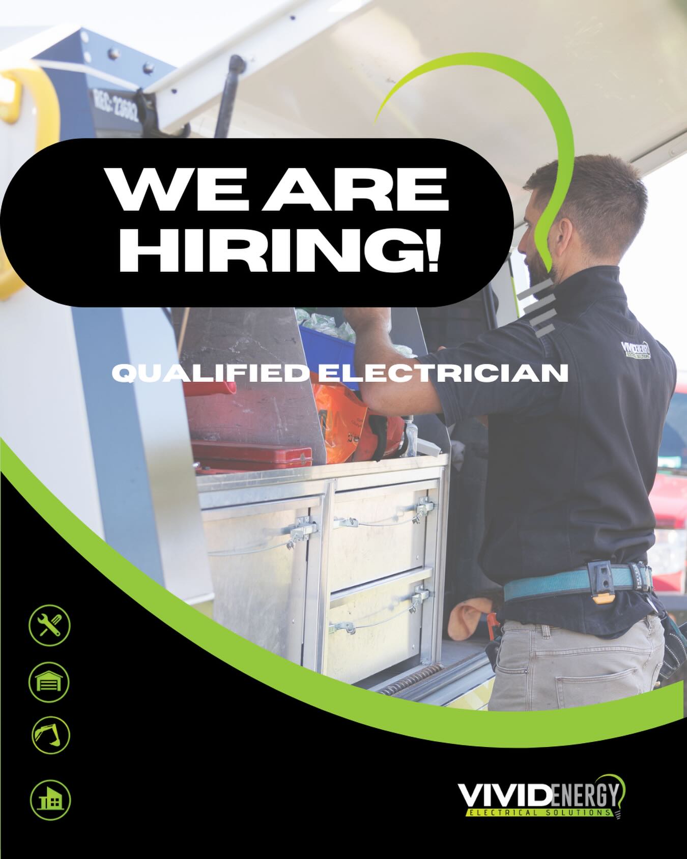 Vivid Energy Electrical Facebook ad: We are still on the hunt for our…