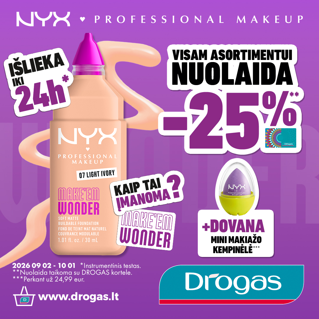 NYX Professional Makeup Lietuva Facebook ad: NAUJIENA IŠ NYX COSMETICS!