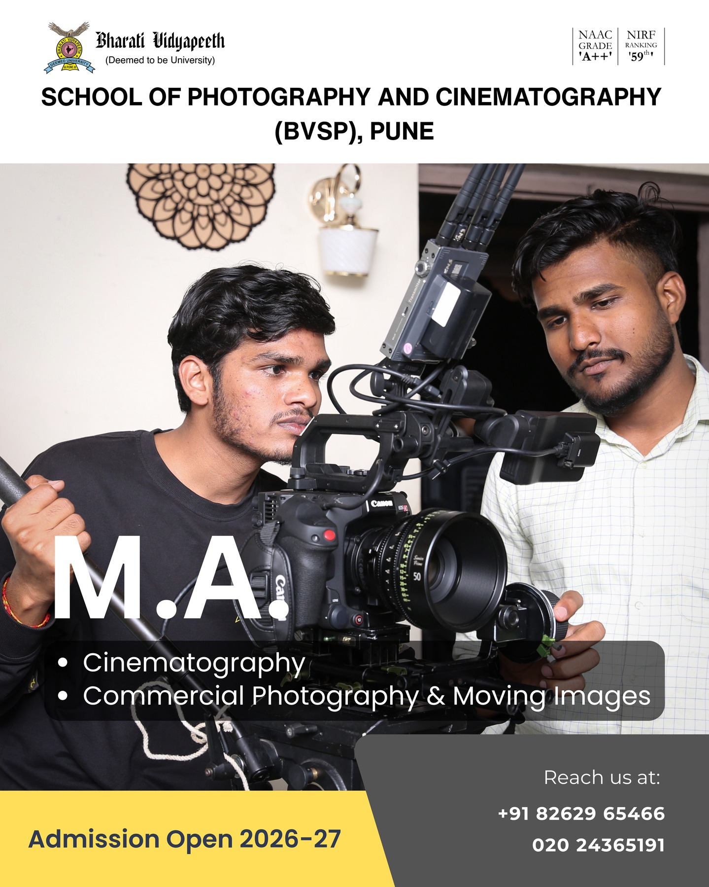 Bharati Vidyapeeth School Of Photography Facebook ad: All Programmes | BVSP, Pune