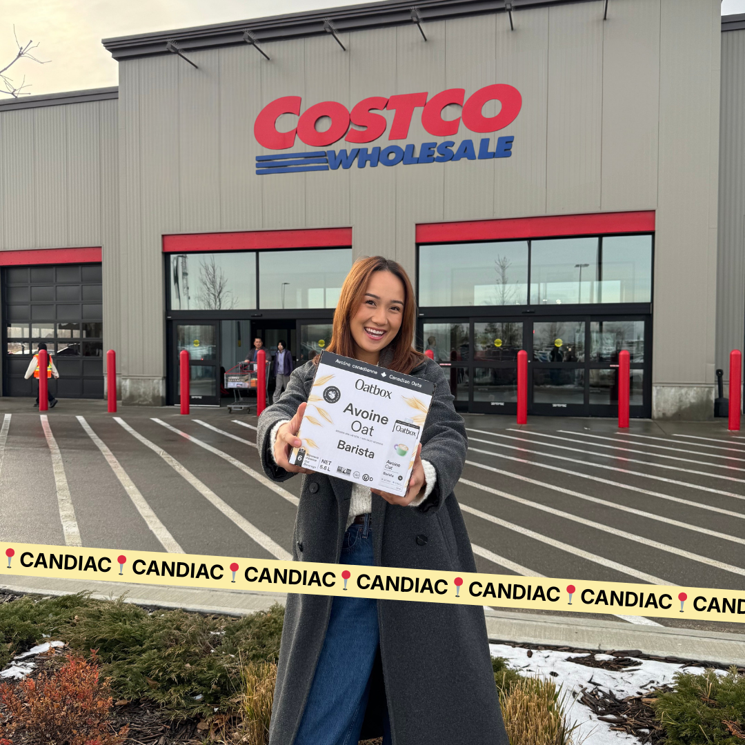 Oatbox Facebook ad: Disponible au Costco à Candiac