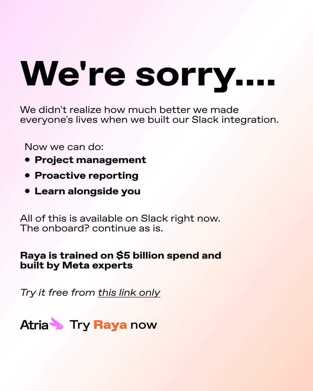 Atria AI Facebook ad