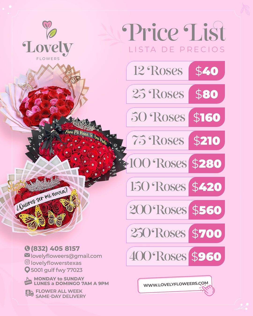 Lovely Flowers Facebook ad