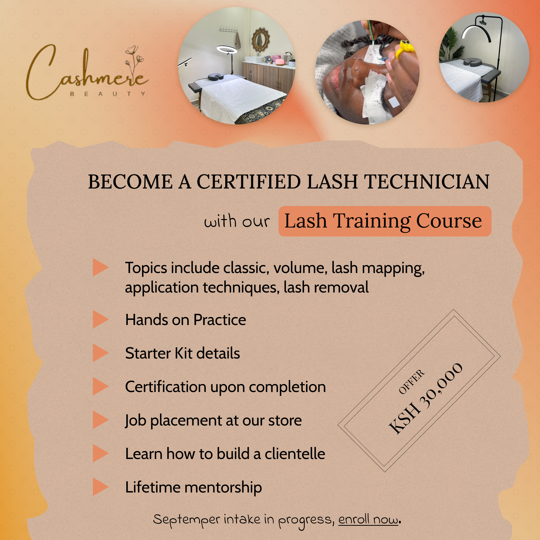 Cashmere Beauty.ke Facebook ad: Secure your future today