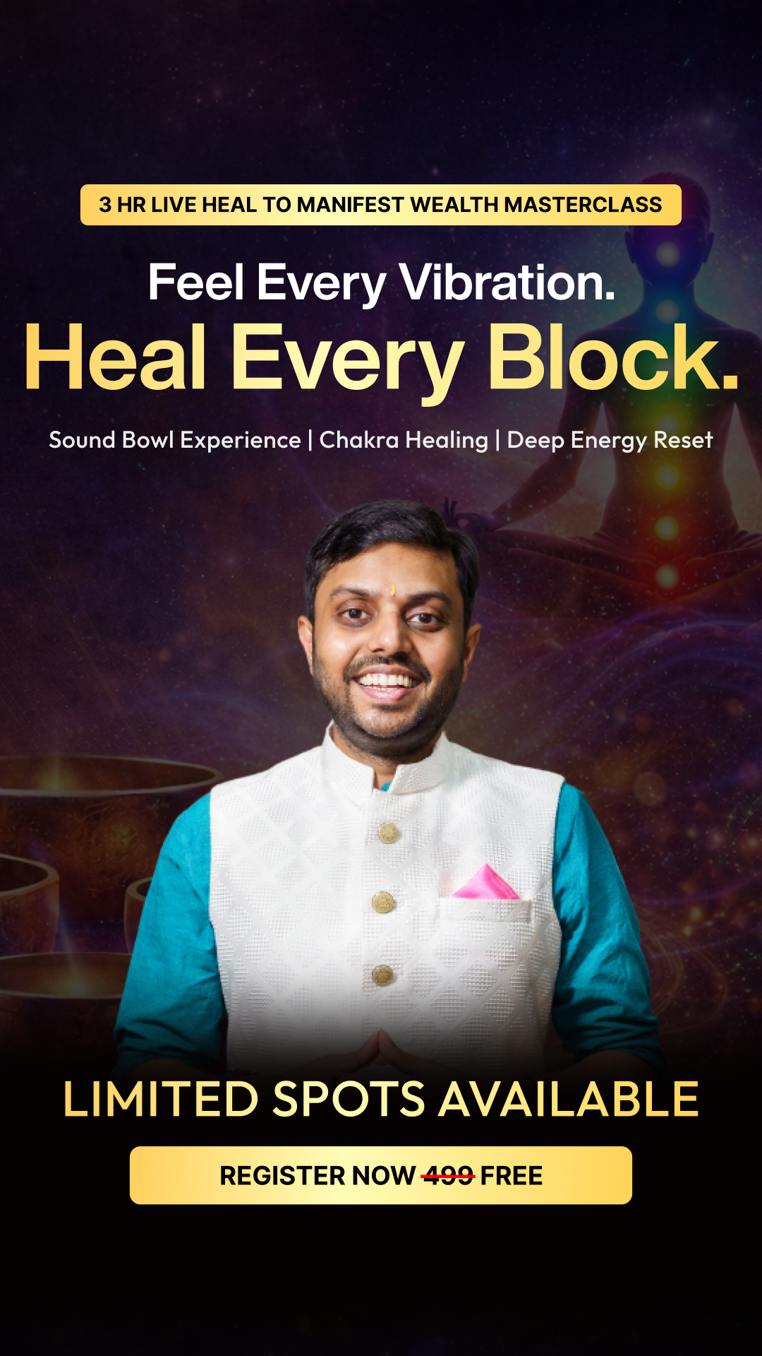 Consciousness Shastra Facebook ad: Free Wealth Masterclass