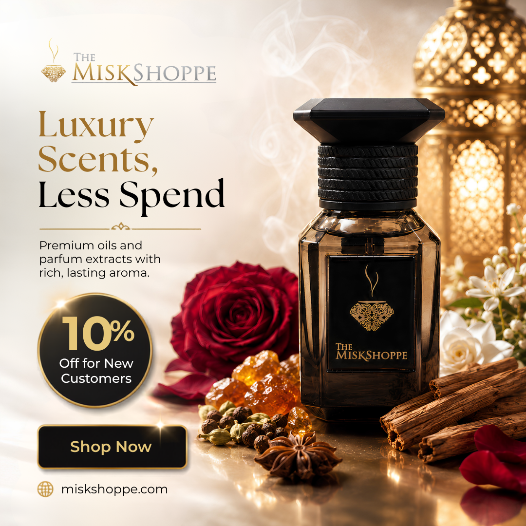 The Misk Shoppe Facebook ad: Luxury Scents Await