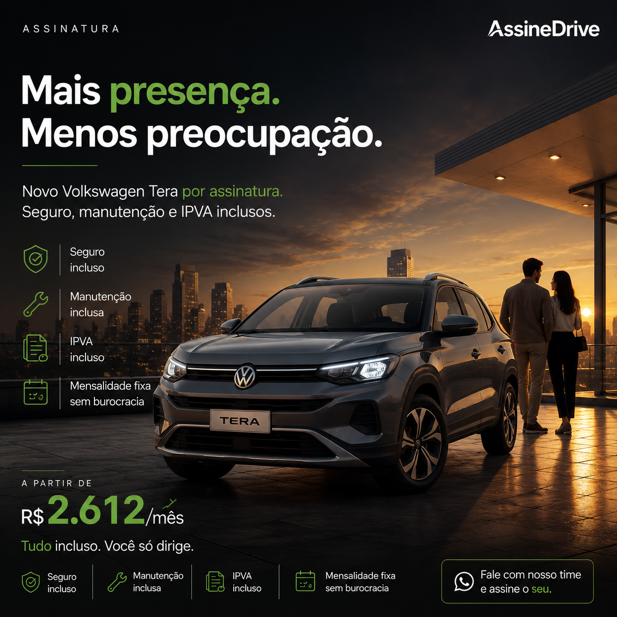 Assinedrive Facebook ad: Converse conosco